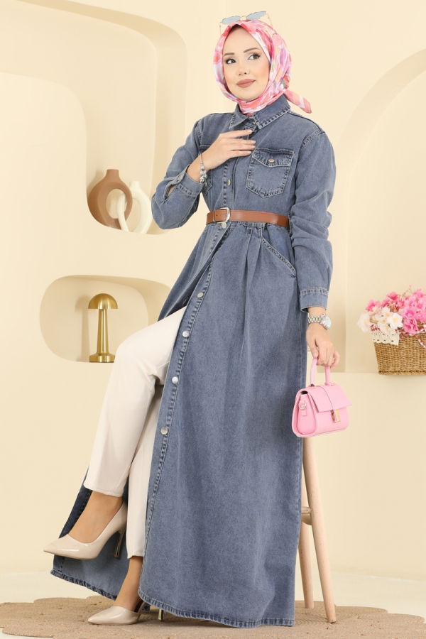Modaselvim Dress Dress 6136ORG1169 Light Denim