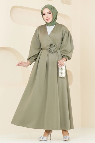 B.İ.S.S.K. - Dress 6147BSK463 Almond Green