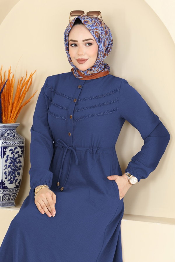 Modaselvim Dress Dress 6147ORG1169 Indigo