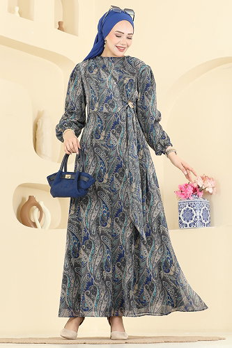 moda selvim Dress 6152ORG1169 Khaki - Thumbnail