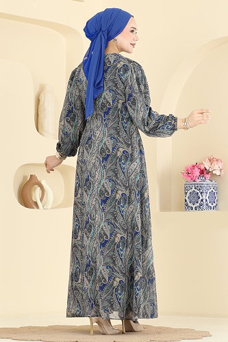 moda selvim Dress 6152ORG1169 Khaki - Thumbnail