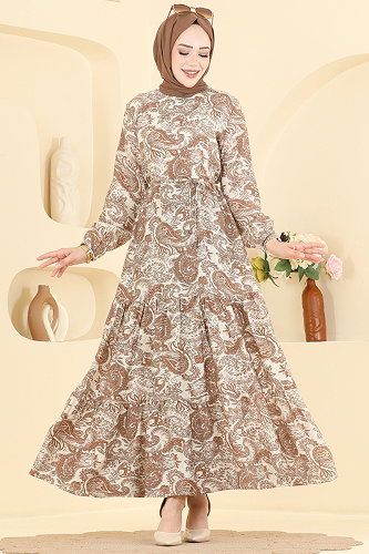 moda selvim Dress 6154ORG1169 Vision - Thumbnail