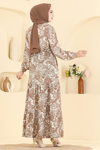 moda selvim Dress 6154ORG1169 Vision - Thumbnail