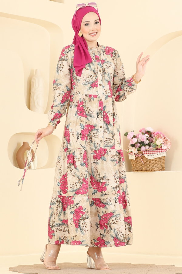 Modaselvim Dress Dress 6156ORG1169 Fuchsia