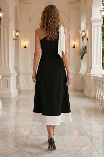 moda selvim الفستان أسود 61575JNT1202 - Thumbnail