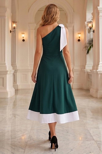 moda selvim الفستان زيتي 61575JNT1202 - Thumbnail