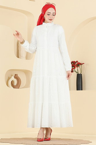 moda selvim الفستان سكري 6162ORG1169 - Thumbnail
