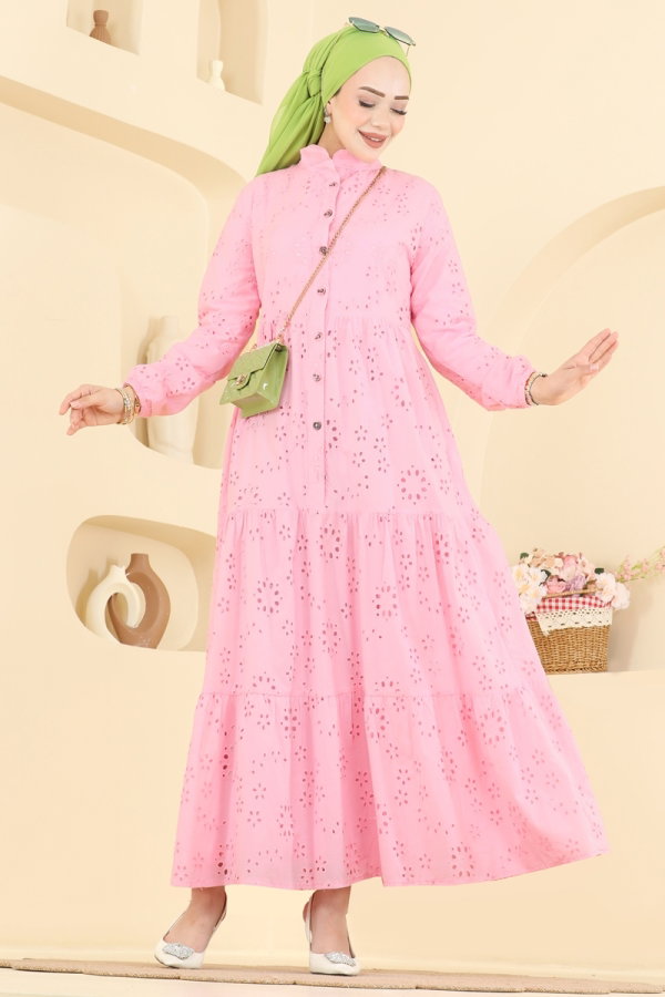 Modaselvim Dress Dress 6162ORG1169 Pink