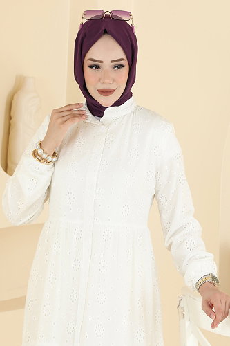 moda selvim الفستان سكري 6163ORG1169 - Thumbnail