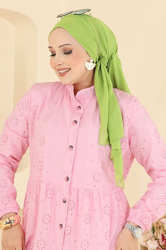 moda selvim الفستان زهر 6163ORG1169 - Thumbnail