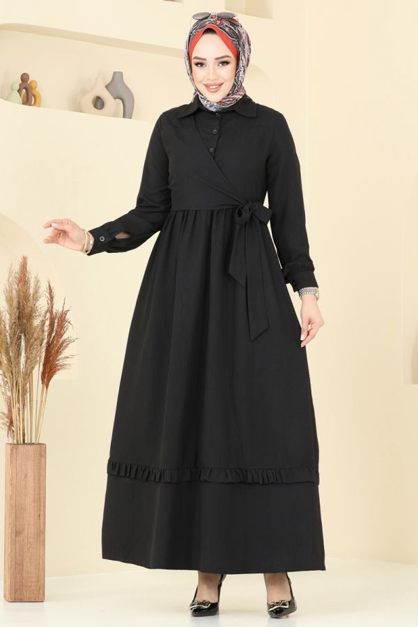 Modaselvim NET 20%+20% DISCOUNT IN THE CARD Dress 6205BSK463 Black