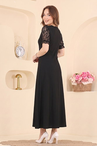 moda selvim الفستان أسود 62359JNT1202 - Thumbnail