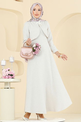 moda selvim الفستان بيج 6251BSK463 - Thumbnail