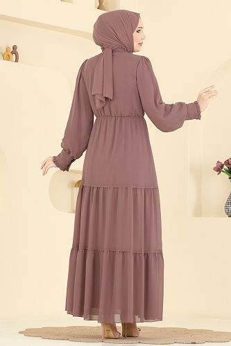 moda selvim Dress 6268BSK463 Powder Vision - Thumbnail