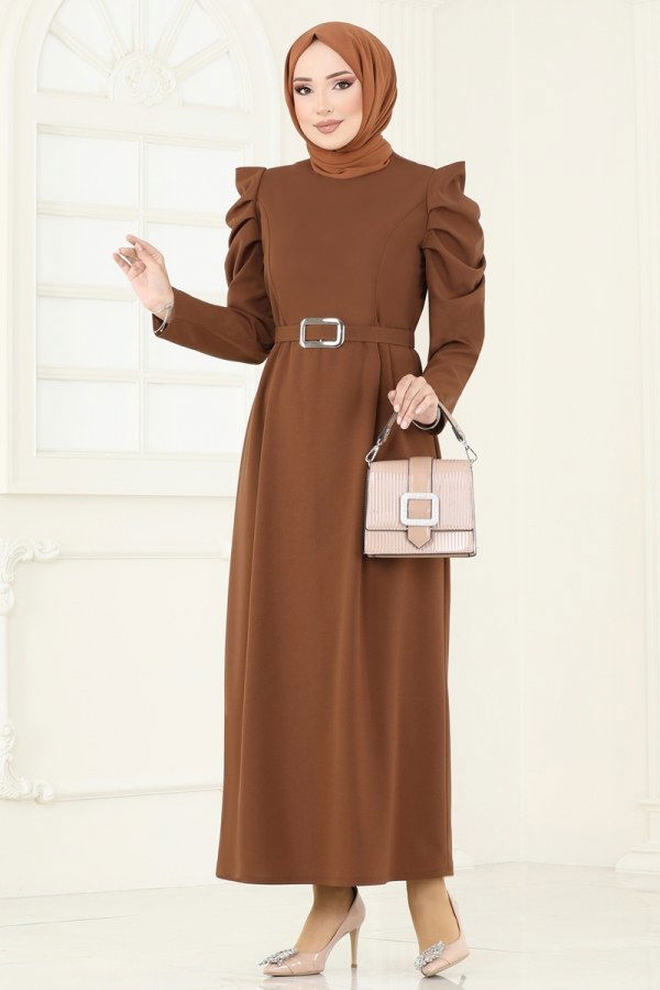 Dress 644MSM187 Light Brown - 1