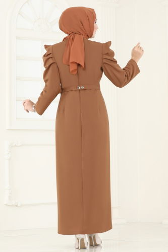 moda selvim Dress 644MSM187 Tan - Thumbnail