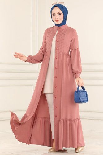 moda selvim Dress 6797S324 Dried Rose - Thumbnail