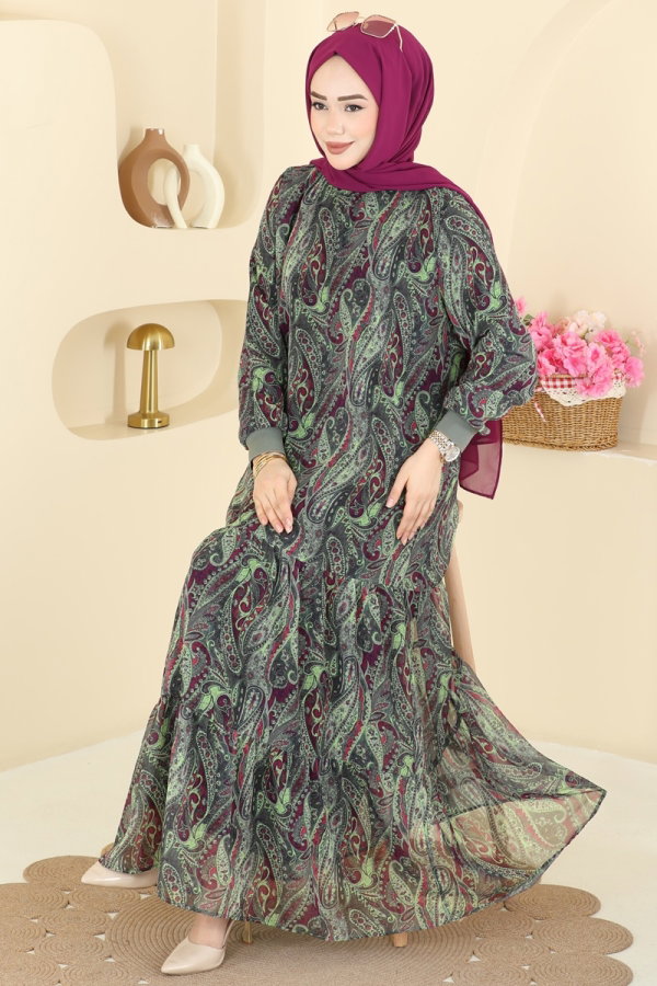 Modaselvim Dress Dress 6803ORG1169 Khaki