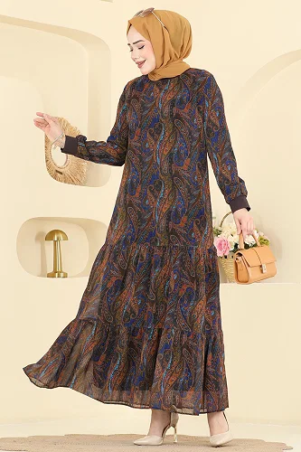 moda selvim الفستان أخضر 6803ORG1169 - Thumbnail