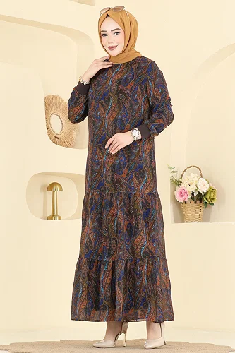 moda selvim الفستان أخضر 6803ORG1169 - Thumbnail