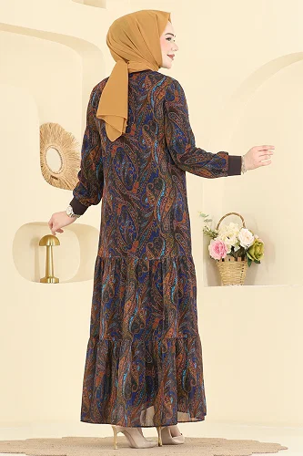 moda selvim الفستان أخضر 6803ORG1169 - Thumbnail