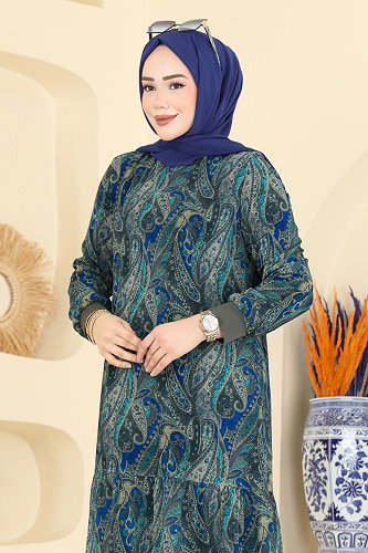 moda selvim Dress 6803ORG1169 Vision - Thumbnail