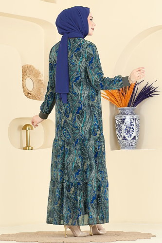 moda selvim الفستان بيج 6803ORG1169 - Thumbnail