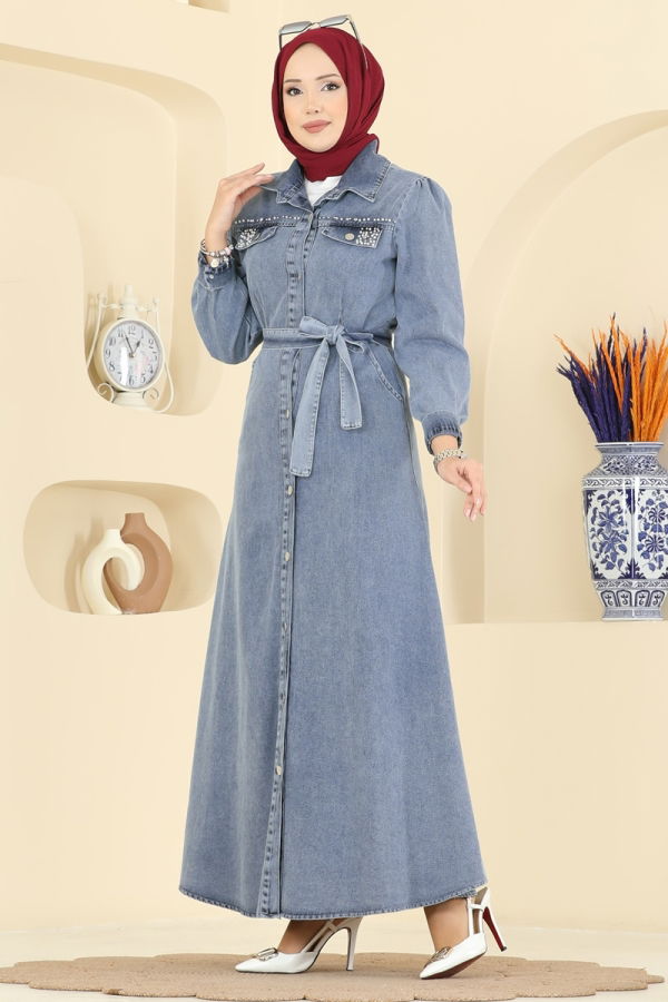 Modaselvim Dress Dress 6804ORG1169 Light Denim