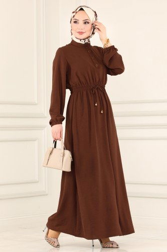 S.V.L. - Dress 6820S324 Brown