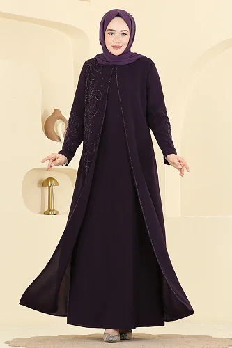 moda selvim الفستان توتي 7018OZT1013 - Thumbnail