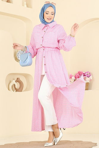 moda selvim الفستان زهر 7020OZN1046 - Thumbnail