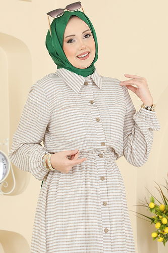 moda selvim Dress 7020OZN1046 Vision - Thumbnail