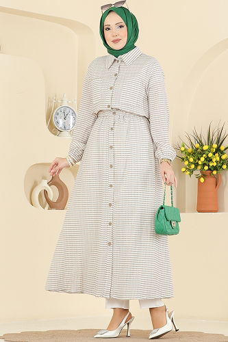 moda selvim Dress 7020OZN1046 Vision - Thumbnail