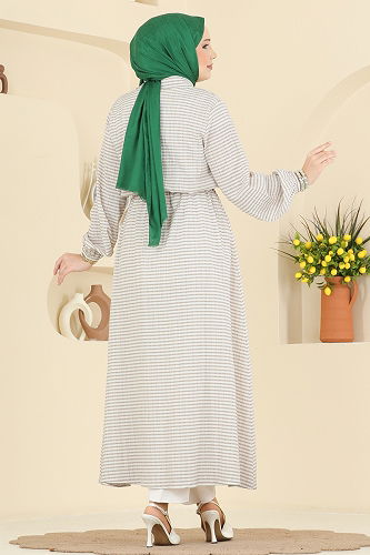 moda selvim الفستان بيج 7020OZN1046 - Thumbnail