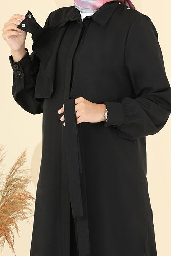 moda selvim Dress 7020UZ662 Black - Thumbnail