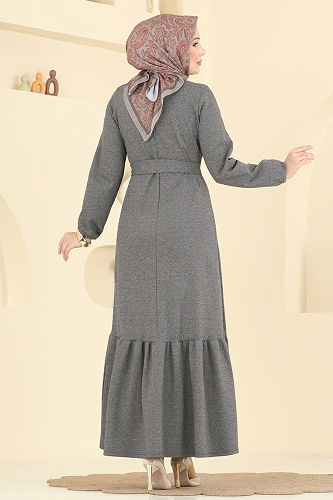 moda selvim الفستان بيج 702PM271 - Thumbnail