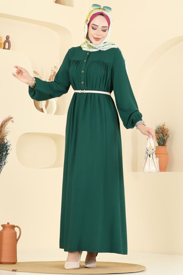 Modaselvim Dress Dress 7103ERK1158 Emerald