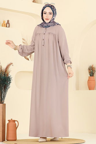 moda selvim Dress 7103ERK1158 Powder Vision - Thumbnail