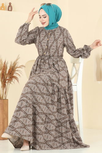 E.R.K. - Dress 7109ERK1158 Brown