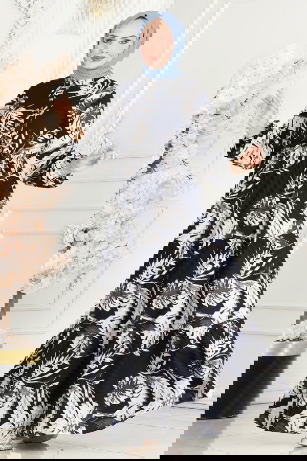 Modaselvim NET 20%+20% DISCOUNT IN THE CARD Dress 7119BG354 Navy Blue