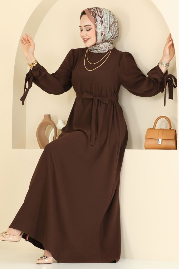 Modaselvim NET 20%+20% DISCOUNT IN THE CARD Dress 7121BG354 Brown
