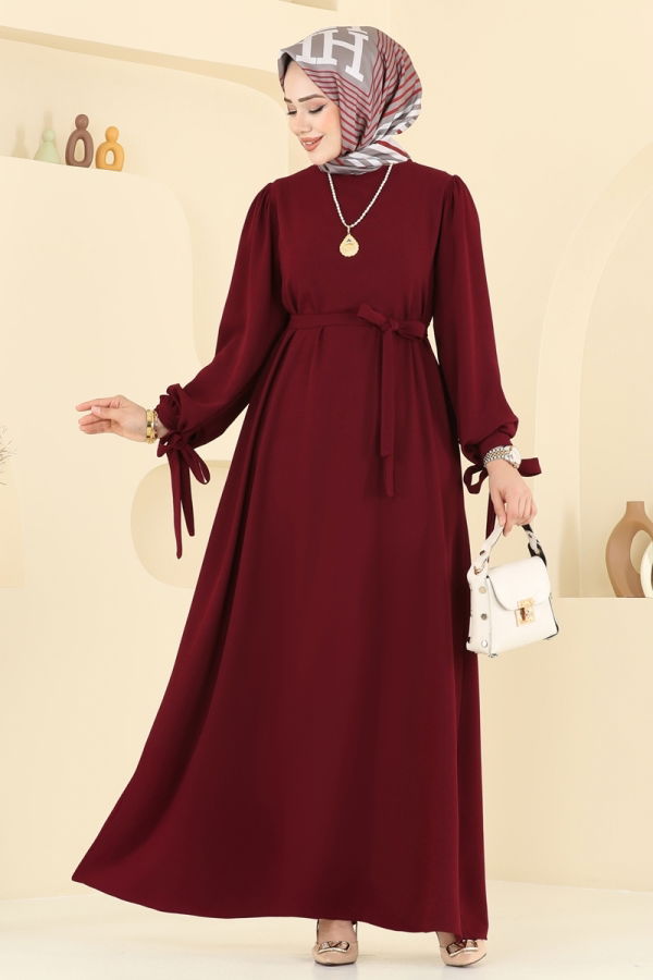 Modaselvim NET 20%+20% DISCOUNT IN THE CARD Dress 7121BG354 Burgundy