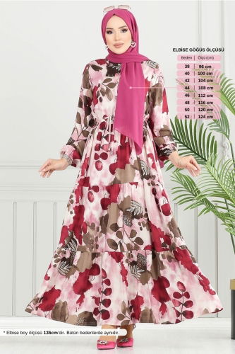 MRV B.G.S. - Dress 7124BGS895-M Burgundy