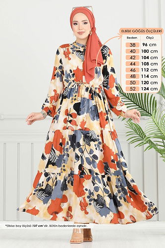 moda selvim Dress 7124ERK1158 Anthracite - Thumbnail