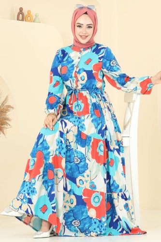 E.R.K. - Dress 7129ERK1158 Saxe