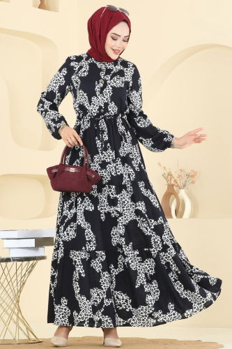 E.R.K. - Dress 7135ERK1158 Navy Blue