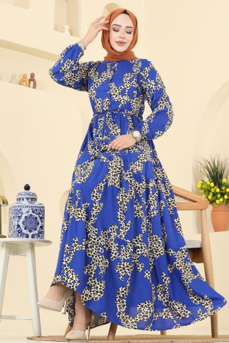 E.R.K. - Dress 7135ERK1158 Saxe