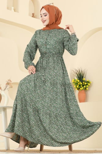 E.R.K. - Dress 7136ERK1158 Khaki