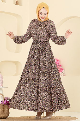 moda selvim الفستان زهر 7136ERK1158 - Thumbnail