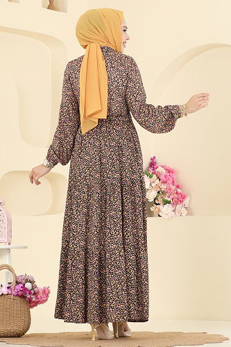 moda selvim الفستان زهر 7136ERK1158 - Thumbnail
